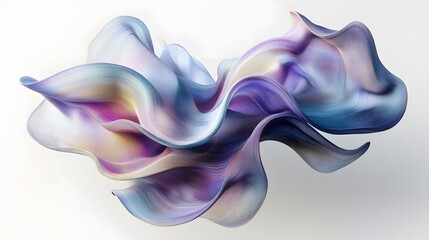 Obraz premium Abstract Pastel Swirling Wave Forms Design