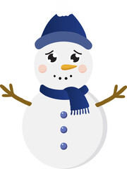 cute snowman cartoon, merry christmas holiday