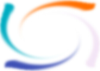 An abstract colorful transparent swirl shape spiral desing element.