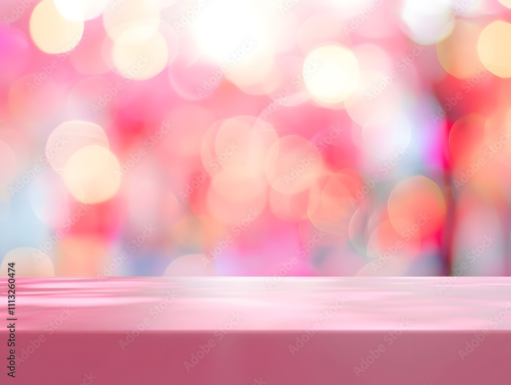 Poster a soft-focus background with bokeh effects, ideal for product displays or festive themes.