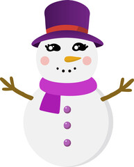 cute snowman cartoon, merry christmas holiday