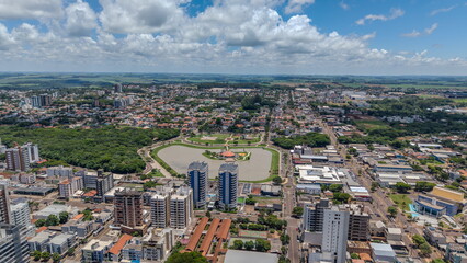 Aerial view of Toledo city, province of paraná, brazil.