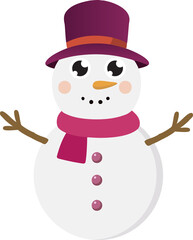 cute snowman cartoon, merry christmas holiday