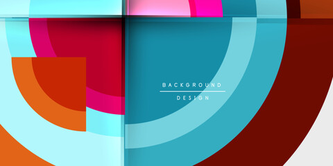 Obraz premium Target circle geometric abstract shapes. Vector Illustration For Wallpaper, Banner, Background, Card, Book Illustration, landing page