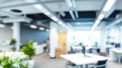 Modern Office Space with White Decor and Natural Lighting, Perfect for Productivity and Collaboration