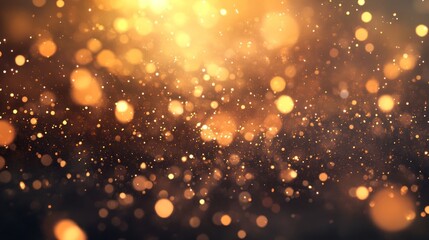 Fototapeta premium Gold Glittering Fireworks Display Background