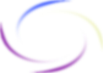 An abstract colorful transparent swirl shape spiral desing element.