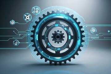 Innovative Technology and Mechanical Devices Illustrated Through Gear Artifact Electronic Configuration Visualization