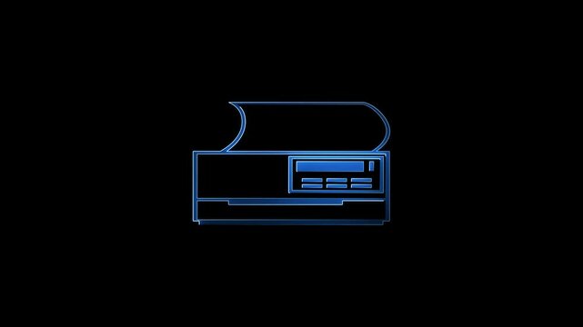 printer icon on metal button