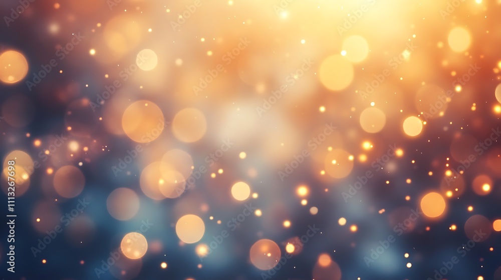 Aufkleber abstract background with bokeh defocused lights and stars. festive background. - generated ai