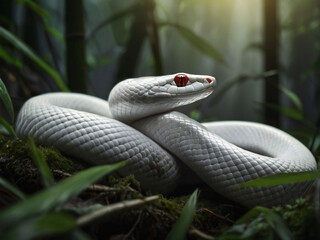 Fototapeta premium Divine white snake