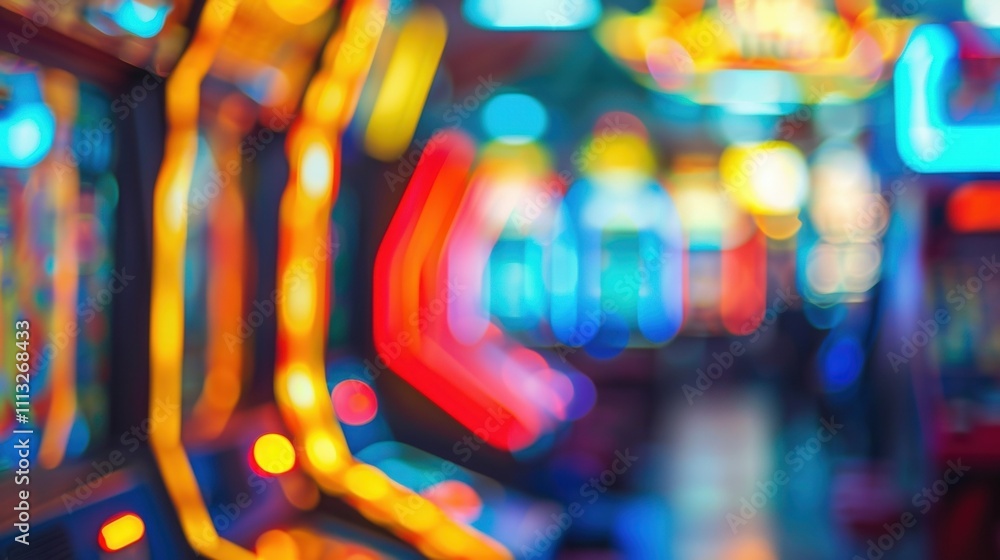 Poster defocused screens and buttons blur together as players frantically try to beat the high scores.