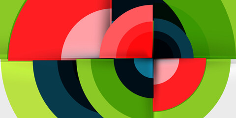 Obraz premium Target circle geometric abstract shapes. Vector Illustration For Wallpaper, Banner, Background, Card, Book Illustration, landing page