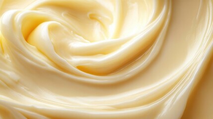 Creamy Yellow Butter Swirls with Smooth Texture and Sheen