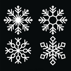 Snowflake vector Christmas icon logo design illustration