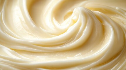 Creamy Yellow Swirling Butter Abstract Texture