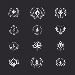 Logo icon collection design concept creative logo circle can be used for icon brand identity finance