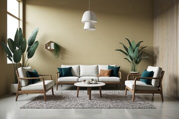 Fototapeta premium 3D Minimalist Furniture Design for a Clear and Organized Home Environment