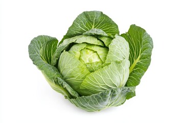 Obraz premium Set of Cabbage isolated in white background