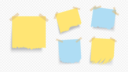 Ripped note isolated on white backgrounds