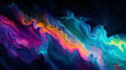 Fototapeta premium Abstract Colorful Swirling Paint Texture Design