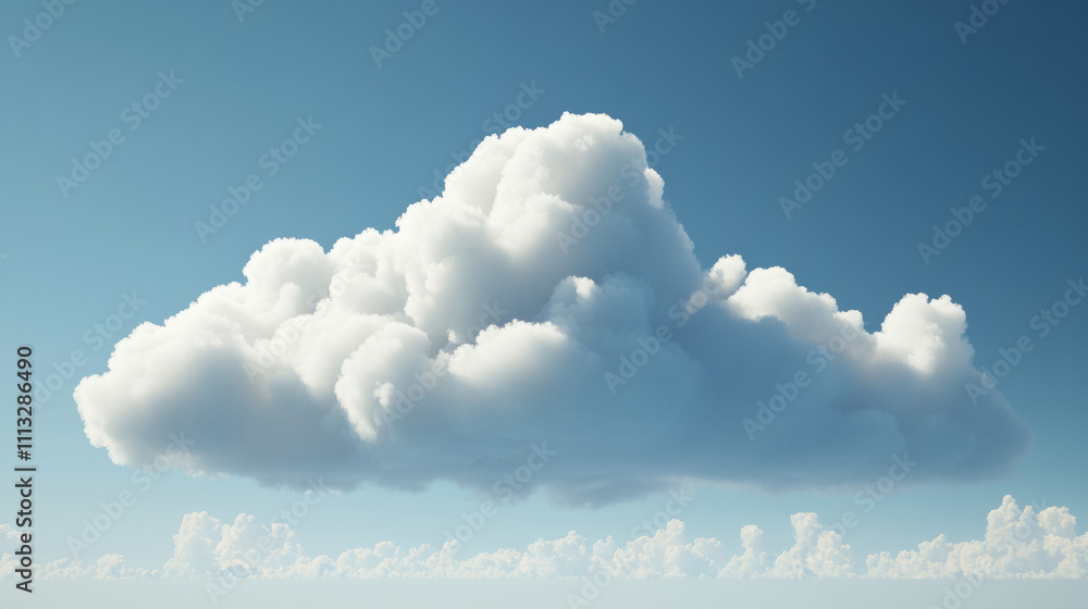 Poster cloud computing online storage low poly. polygonal future modern internet business technology. blue 