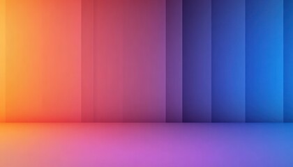 Gradient Background Studio Display Room with Ombre Lilac Pink Blue Wall and Flooring for Futuristic Technology Product Showcase