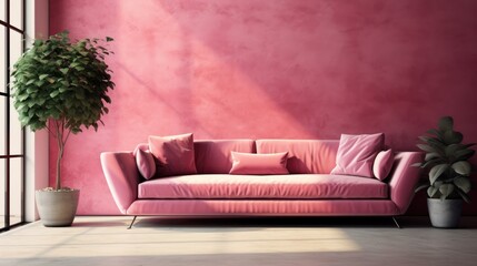 Pink Couch Living Room