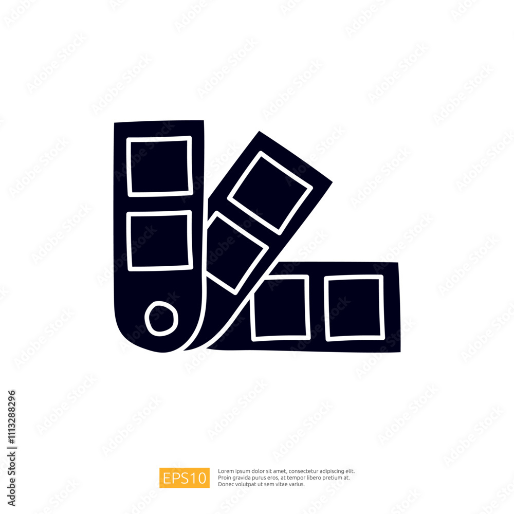 Poster the image depicts a color palette with swatches, commonly used in design and art to select and showc