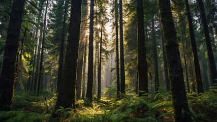 Fototapeta premium morning in the forest