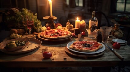 Candlelit Dinner with Pizza