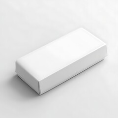 Fototapeta premium A White Rectangular Box with Slightly Rounded Edges