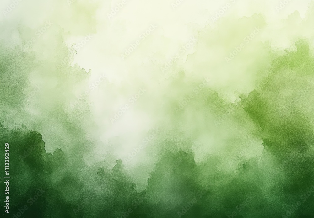 Poster green and yellow gradient watercolor background for spring abstract art design