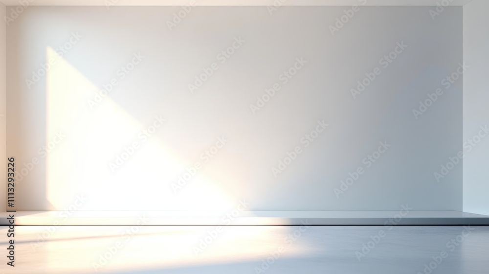 Poster Minimalist Simple White Wall Background with Light Gradient for Product Display and Presentation