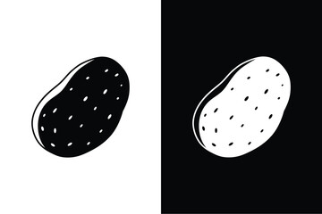 Simple Potato Icon silhouette. Clean and Modern Vector Design