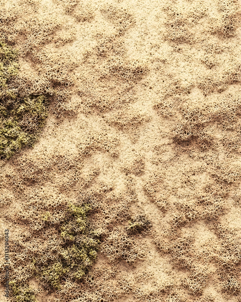 Poster abstract texture resembling a natural surface with moss-like patches.