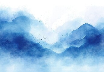 Obraz premium Watercolor Texture Abstract Blue Background