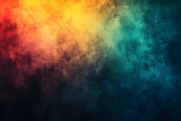 Obraz premium Vibrant Abstract Gradient with Red, Yellow, and Teal Color Transitions and Textured Surface