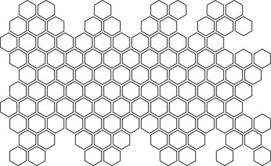 abstract simple outline honeycomb pattern can be used background.