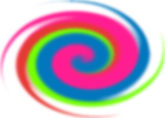 An abstract colorful transparent swirl shape spiral desing element.