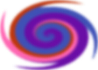 An abstract colorful transparent swirl shape spiral desing element.