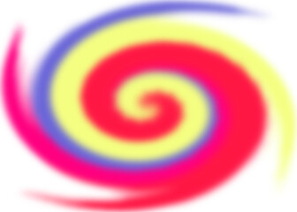 An abstract colorful transparent swirl shape spiral desing element.