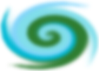 An abstract colorful transparent swirl shape spiral desing element.