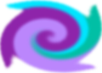 An abstract colorful transparent swirl shape spiral desing element.