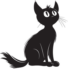 Silhouette of a cat graphic vector