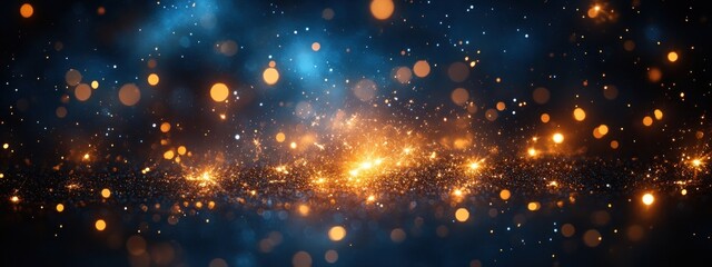 Fototapeta premium Sparklers Igniting in Dark Bokeh Background New Year Celebration 2025 Party Event Greeting Card