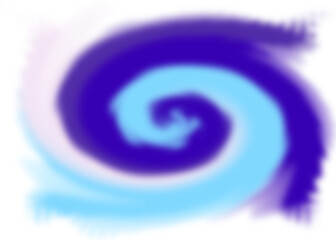 An abstract colorful transparent swirl shape spiral desing element.
