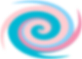 Fototapeta premium An abstract colorful transparent swirl shape spiral desing element.