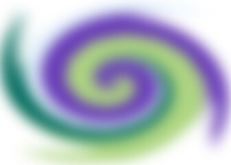 An abstract colorful transparent swirl shape spiral desing element.