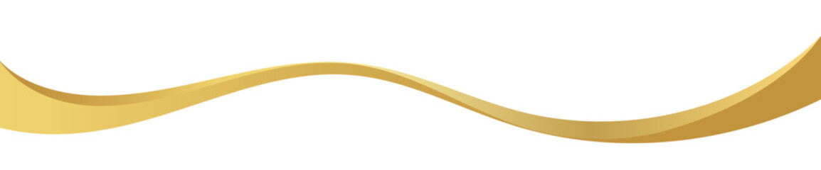 gold wave curve, golden wave corner shape for element, stripes ribbon golden graphic, striped gold